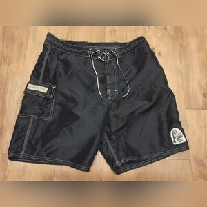 Vintage Kanvas by Katin Black Swim Trunks Men’s Size 34 USA